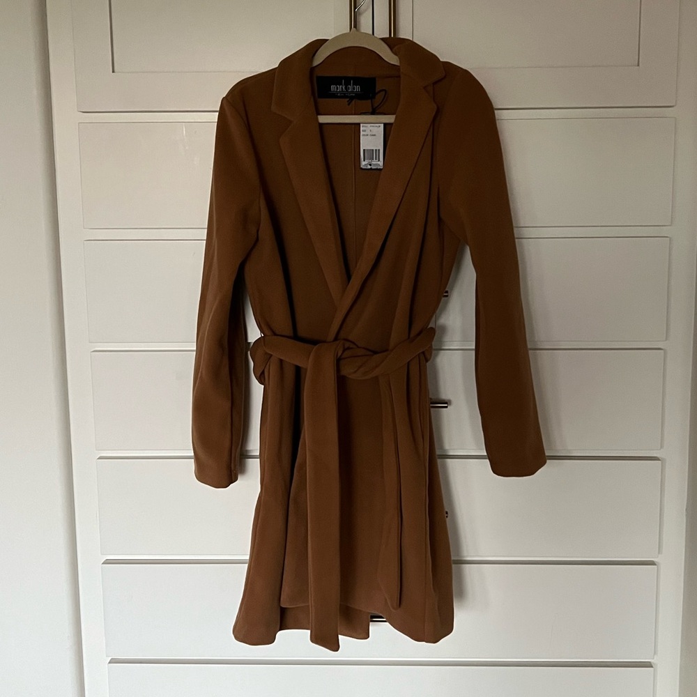 Camel trench coat